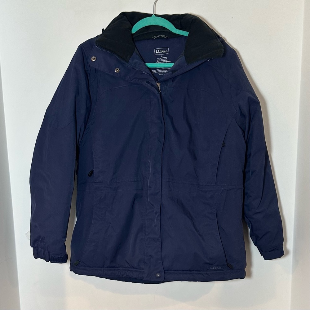 L.L. Bean PrimaLoft Winter Jacket Navy Blue Size Large